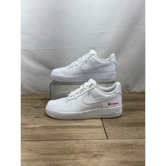 Nike Other - Nike Air Force 1 Low Castrol White‎ Sneakers Casual Shoes Size 10.5
